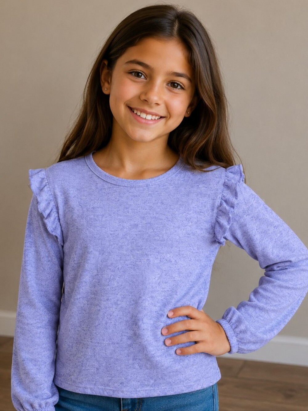 Girls 10-12 Purple Blouse